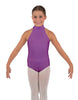 Solid Lycra Halter Collar Leotard
