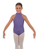 Solid Lycra Halter Collar Leotard