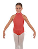 Solid Lycra Halter Collar Leotard