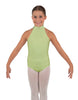 Solid Lycra Halter Collar Leotard
