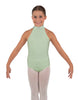 Solid Lycra Halter Collar Leotard