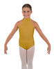 Solid Lycra Halter Collar Leotard