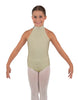 Solid Lycra Halter Collar Leotard