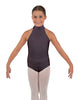 Solid Lycra Halter Collar Leotard