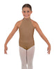 Solid Lycra Halter Collar Leotard