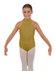 Solid Lycra Halter Collar Leotard