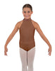 Solid Lycra Halter Collar Leotard