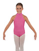 Solid Lycra Halter Collar Leotard