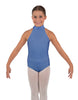 Solid Lycra Halter Collar Leotard