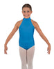 Solid Lycra Halter Collar Leotard
