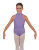 Solid Lycra Halter Collar Leotard