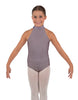 Solid Lycra Halter Collar Leotard