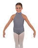 Solid Lycra Halter Collar Leotard