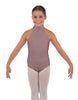 Solid Lycra Halter Collar Leotard