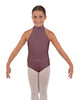 Solid Lycra Halter Collar Leotard