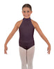 Solid Lycra Halter Collar Leotard