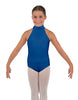 Solid Lycra Halter Collar Leotard