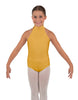 Solid Lycra Halter Collar Leotard