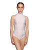 Solid Lycra Halter Leotard Low Back
