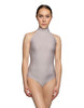Solid Lycra Halter Leotard Low Back