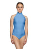 Solid Lycra Halter Leotard Low Back