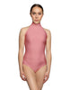 Solid Lycra Halter Leotard Low Back