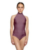 Solid Lycra Halter Leotard Low Back