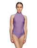 Solid Lycra Halter Leotard Low Back