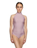 Solid Lycra Halter Leotard Low Back