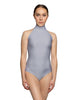Solid Lycra Halter Leotard Low Back