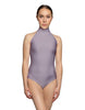Solid Lycra Halter Leotard Low Back