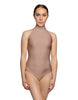 Solid Lycra Halter Leotard Low Back