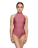 Solid Lycra Halter Leotard Low Back