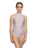 Solid Lycra Halter Leotard with Keyhole Back