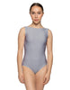 Solid Lycra Boatneck Tank Leotard with High Back