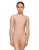 Solid Lycra Boatneck Tank Leotard with High Back