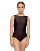 Solid Lycra Boatneck Tank Leotard with High Back