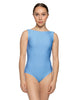 Solid Lycra Boatneck Tank Leotard with High Back