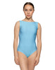 Solid Lycra Boatneck Tank Leotard with High Back