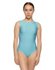 Solid Lycra Boatneck Tank Leotard with High Back