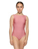 Solid Lycra Boatneck Tank Leotard with High Back