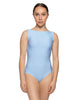 Solid Lycra Boatneck Tank Leotard with High Back