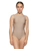 Solid Lycra Boatneck Tank Leotard with High Back