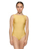 Solid Lycra Boatneck Tank Leotard with High Back