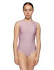 Solid Lycra Boatneck Tank Leotard with High Back