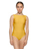 Solid Lycra Boatneck Tank Leotard with High Back