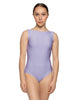 Solid Lycra Boatneck Tank Leotard with High Back