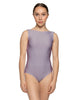 Solid Lycra Boatneck Tank Leotard with High Back