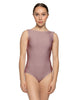 Solid Lycra Boatneck Tank Leotard with High Back