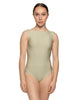 Solid Lycra Boatneck Tank Leotard with High Back